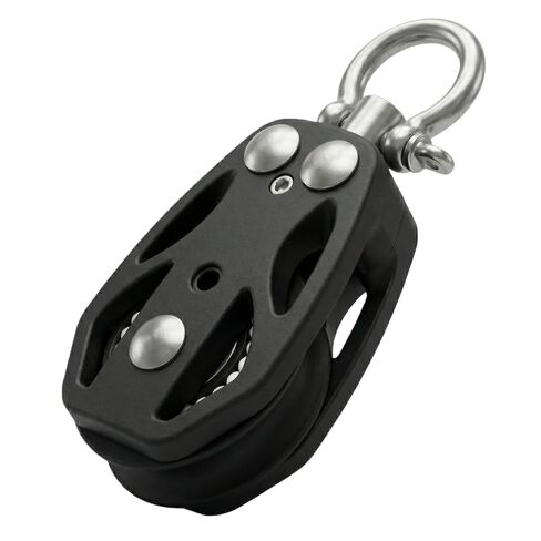 50mm Heavy-Duty Single Swivel Sailing Block with Ball Bearings, T316 Stainless Steel & PA66 Nylon Marine Pulley, 3300 lbs WLL, High-Load Rigging Hardware (1-Pack) in Kuwait