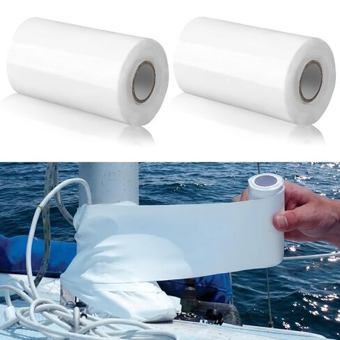 2 Pcs Mast Boot Tape Self-fusing Silicone Wrap 4 in x 10 ft Weatherproof Rubber Sealing Tape for Keel-Stepped Masts, Uv/Salt/Oil Resistant, Adhesive-Free Wrap for Plumbing Hose Repair in Saudi Arabia