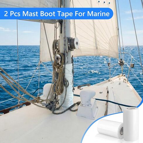 2 Pcs Mast Boot Tape Self-fusing Silicone Wrap 4 in x 10 ft Weatherproof Rubber Sealing Tape for Keel-Stepped Masts, Uv/Salt/Oil Resistant, Adhesive-Free Wrap for Plumbing Hose Repair in Saudi Arabia
