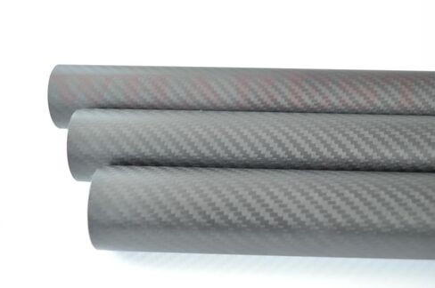 2-Pack 8mm OD Carbon Fiber Tubes - 6mm ID x 420mm, 3K Twill Matte Finish for RC Models & DIY Projects in Saudi Arabia