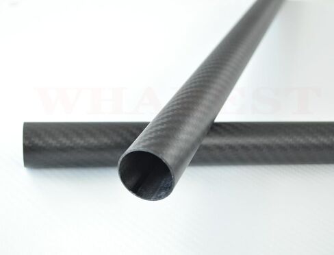 2-Pack 8mm OD Carbon Fiber Tubes - 6mm ID x 420mm, 3K Twill Matte Finish for RC Models & DIY Projects in Saudi Arabia