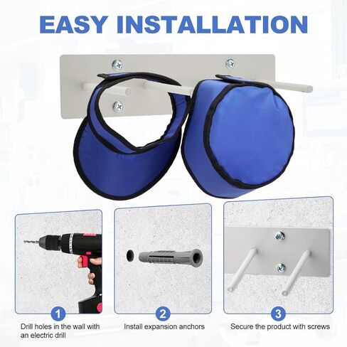 PER4MANCE 2 Pieces Lead Apron Hanger – 4-Hook Heavy Duty Wall Mount with Extra Long Anti-Slip Hooks, Easy to Mount for Imaging Centers and Home Use in Kuwait