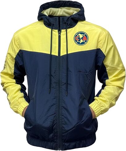 سترة المطر المرخصة من Icon Sports Club America - مقاسات البالغين، سحاب بغطاء للرأس in Saudi Arabia