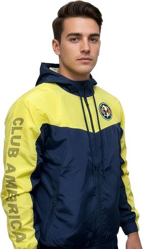 سترة المطر المرخصة من Icon Sports Club America - مقاسات البالغين، سحاب بغطاء للرأس in Saudi Arabia