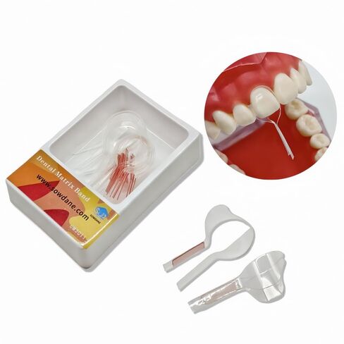 20pcs/Pack Dentist Polyester Matrices Dental Self-Adhesive Transparent Sectional Contoured Twin Anterior Matrices in Kuwait