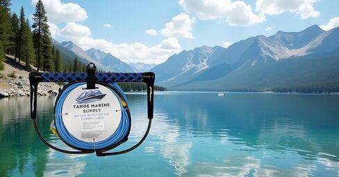 Platinum Dyneema Ski and Wakeboard Rope - 75ft Adjustable Tow Rope - Ultra-Slim Low-Stretch Professional Boat Rope - 15" EVA Floating Handle - Designed & Tested on Lake Tahoe in Saudi Arabia