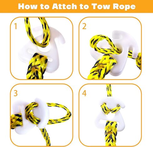 قطعتان من حبل أنبوبي قابل للقطر للقارب، موصل سريع، حبل سحب لموصل الأنابيب، موصل قابل للقطر للمياه للتزلج على الماء، القوارب، الصعود مع Seadoo، Waverunner in Kuwait