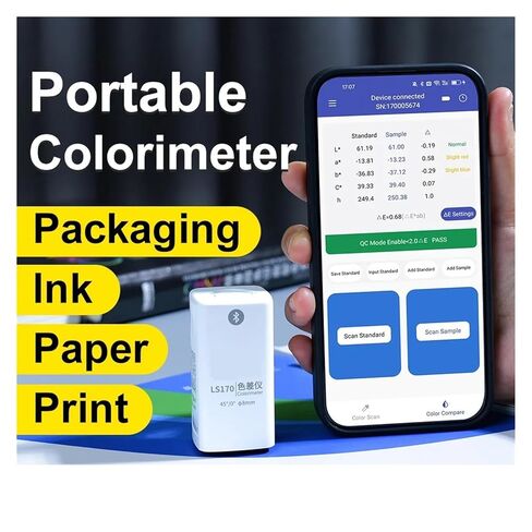 مقياس الألوان المحمول LS170 مع شاشة LCD قارئ ألوان مختبر 8 مم 45/0 لورق الطباعة والبلاستيك والمنسوجات حساسية عالية وخطأ منخفض in Kuwait