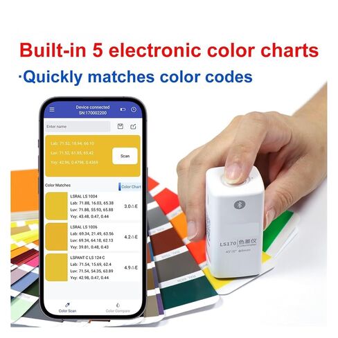 مقياس الألوان المحمول LS170 مع شاشة LCD قارئ ألوان مختبر 8 مم 45/0 لورق الطباعة والبلاستيك والمنسوجات حساسية عالية وخطأ منخفض in Kuwait