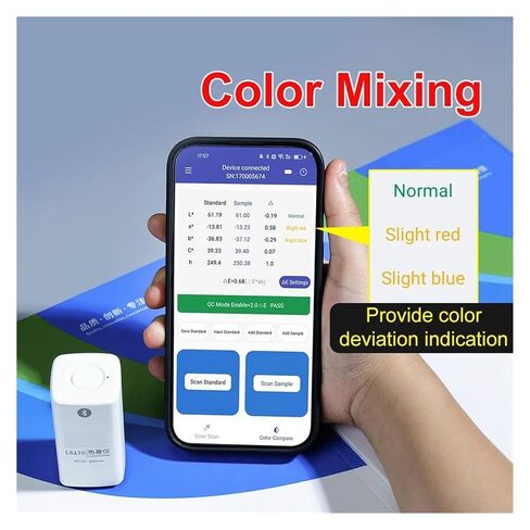 مقياس الألوان المحمول LS170 مع شاشة LCD قارئ ألوان مختبر 8 مم 45/0 لورق الطباعة والبلاستيك والمنسوجات حساسية عالية وخطأ منخفض in Kuwait
