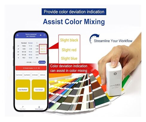 مقياس الألوان المحمول LS170 مع شاشة LCD قارئ ألوان مختبر 8 مم 45/0 لورق الطباعة والبلاستيك والمنسوجات حساسية عالية وخطأ منخفض in Kuwait