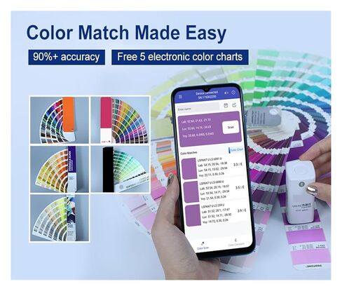 مقياس الألوان المحمول LS170 مع شاشة LCD قارئ ألوان مختبر 8 مم 45/0 لورق الطباعة والبلاستيك والمنسوجات حساسية عالية وخطأ منخفض in Kuwait