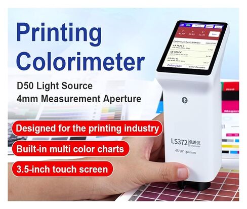 مقياس ألوان بفتحة 4 مم LS372 مع شاشة تعمل باللمس للطلاء والبلاستيك والنسيج مقياس فرق اللون في مختبر النسيج حساسية عالية، خطأ منخفض in Kuwait