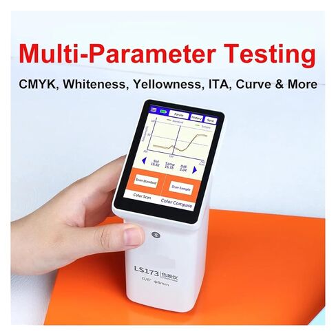 مقياس الألوان المحمول LS173 مع شاشة LCD رقمية لاختبار تحليل الألوان D/8 للطلاء والبلاستيك والمنسوجات حساسية عالية وخطأ منخفض in Kuwait