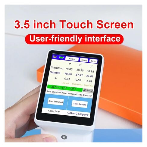 مقياس الألوان المحمول LS173 مع شاشة LCD رقمية لاختبار تحليل الألوان D/8 للطلاء والبلاستيك والمنسوجات حساسية عالية وخطأ منخفض in Kuwait