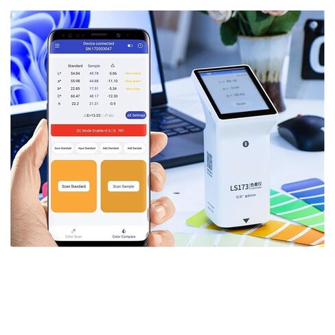 مقياس الألوان المحمول LS173 مع محلل ألوان لشاشات اللمس للطلاء والبلاستيك وقيم مختبر النسيج تشير إلى حساسية عالية وخطأ منخفض in Kuwait