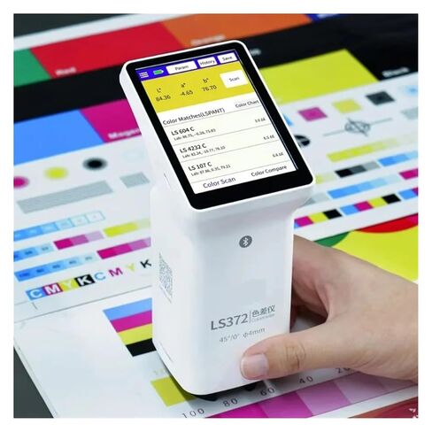 مقياس الألوان المحمول LS372 بشاشة لمس بفتحة 4 مم لاختبار فرق لون ورق الطباعة 400-700 نانومتر حساسية عالية، خطأ منخفض in Kuwait