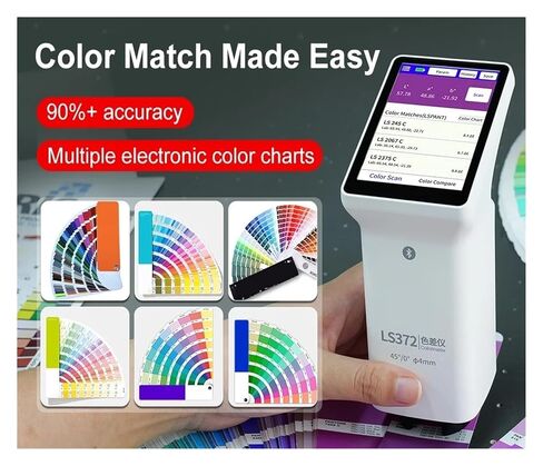 مقياس الألوان المحمول LS372 بشاشة لمس بفتحة 4 مم لاختبار فرق لون ورق الطباعة 400-700 نانومتر حساسية عالية، خطأ منخفض in Kuwait