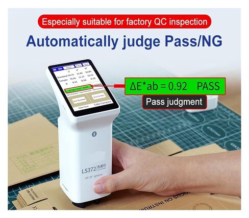 مقياس الألوان المحمول LS372 بشاشة لمس بفتحة 4 مم لاختبار فرق لون ورق الطباعة 400-700 نانومتر حساسية عالية، خطأ منخفض in Kuwait