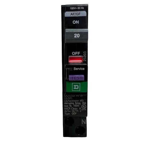 1 Pc of QO120PAFGF (New Version of QO120PDF) Circuit Breaker 120V 20A Plug on in Saudi Arabia
