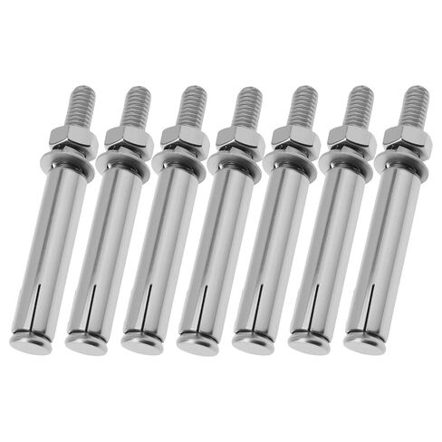7 Pcs M6 80 mm 304 Stainless Steel Expansion Bolts Wall Concrete External Hex Anchor Bolts Screw Kit (M6*80 mm) in Saudi Arabia