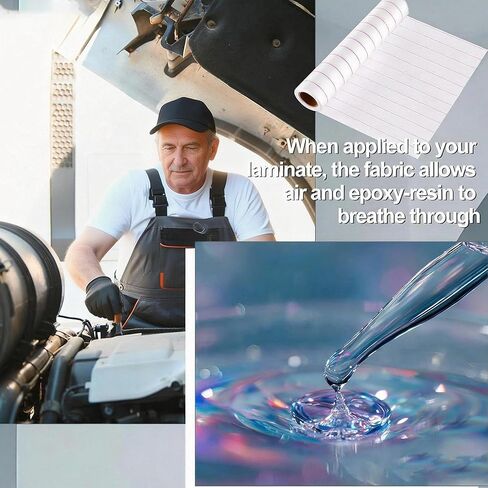 قشر طبقة إطلاق النسيج 15.7 بوصة × 25 ياردة، نايلون مقاوم لدرجات الحرارة العالية من أجل راتنجات الإيبوكسي والألياف الزجاجية من ألياف الكربون لوضع اليد، يقلل من الصنفرة وأحمر الخدود الأميني لإصلاح سيارات القوارب in Kuwait