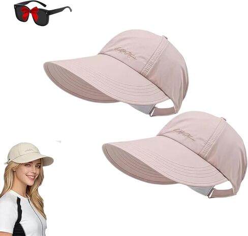 قبعة بيسبول للحماية من أشعة الشمس بعامل حماية من أشعة الشمس مكونة من قطعتين للرجال والنساء، قبعة شمسية سريعة الجفاف ومقاومة للماء بحافة واسعة للرياضات الخارجية in Kuwait