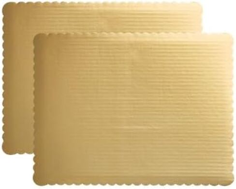 Super Strong Gold Laminated Grease Proof Double Wall Corrugated Half Sheet Cake Board, 17.75 x 13.75 Inch (2) in Saudi Arabia