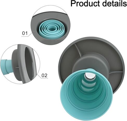 Foldable Piping Bag Holder Stand Pastry Bags, Baking Accessories Organizer with Sturdy Base and Removable Tray, for PP Material, 9.05 Inch, Blue Grey in Kuwait