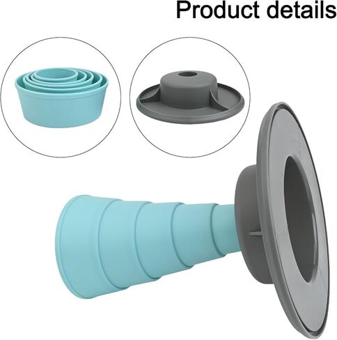 Foldable Piping Bag Holder Stand Pastry Bags, Baking Accessories Organizer with Sturdy Base and Removable Tray, for PP Material, 9.05 Inch, Blue Grey in Kuwait