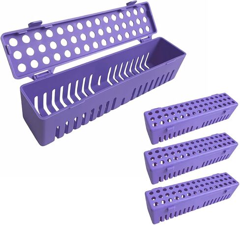 Dental Autoclave Sterilization Cassette Rack Box Tray, Plastic Sterilizing Tray Organizer Dental Instrument Sterilizer Box Case Container Lar (1pcs - Pink) in Saudi Arabia