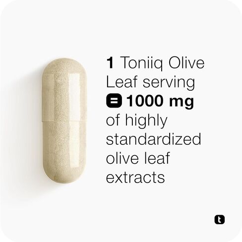 Toniiq Olive Leaf Extract Complex – with 85% Oleanolic Acid, 50% Oleuropein & 20% Hydroxytyrosol - 50:1 Extract Ratio – Third-Party Tested – 120 Capsules in Saudi Arabia
