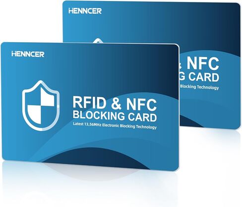 RFID Blocking Card - 6Pack, Premium Contactless NFC Debit Credit Card Passport Protector Blocker Set for Men & Women, Smart Slim Design Perfectly fits in Wallet/Purse （blue） in Saudi Arabia