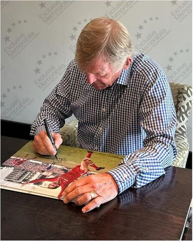 Sir Kenny Dalglish Signed Liverpool Soccer Photo: Championship Goal. Framed in Saudi Arabia