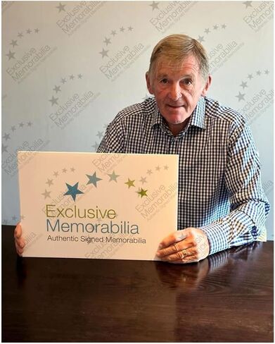 Sir Kenny Dalglish Signed Liverpool Soccer Photo: Championship Goal. Framed in Saudi Arabia