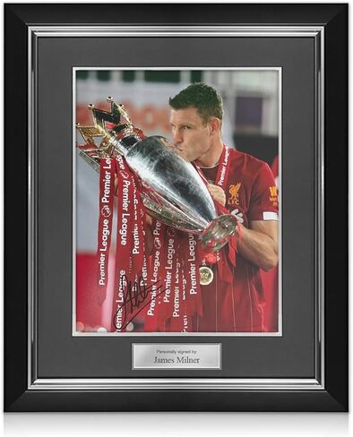 James Milner Signed Liverpool Football Photo: League Trophy. Deluxe Frame in Saudi Arabia