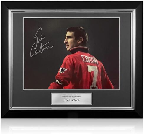 Eric Cantona Signed Manchester United Soccer Photo. Deluxe Frame in Saudi Arabia