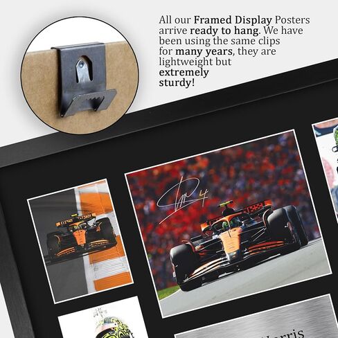 HWC Trading Lando Norris McLaren-Mercedes Gifts عرض تقديمي مطبوع موقع لعشاق سباق الفورمولا 1 - 16 بوصة × 12 بوصة مؤطر in Saudi Arabia