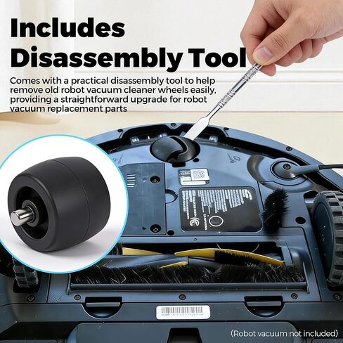 2 Pack Front Caster Wheel Compatible with Shark Robot Replacement for AV/RV/UR/QR Series, Replacement Parts with Disassembly Tool in Kuwait