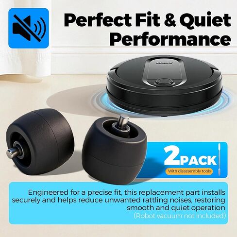 2 Pack Front Caster Wheel Compatible with Shark Robot Replacement for AV/RV/UR/QR Series, Replacement Parts with Disassembly Tool in Kuwait