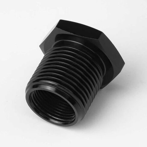 5/8-24 "NPT ذكر إلى 3/4" NPT أنثى المخفض جلبة المناسب محول عرافة الألومنيوم الأسود in Kuwait