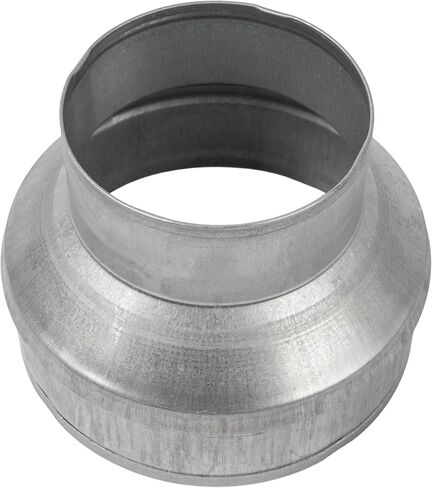 مخفض مجاري دائرية من الفولاذ المجلفن مقاس 6 بوصة إلى 4 بوصة - مخفض زيادة تركيب الأنابيب - محول تحويل قناة الصرف والنفايات والتهوية - أداة توصيل لتقليل الأنبوب المعدني in Kuwait