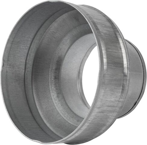 مخفض مجاري دائرية من الفولاذ المجلفن مقاس 6 بوصة إلى 4 بوصة - مخفض زيادة تركيب الأنابيب - محول تحويل قناة الصرف والنفايات والتهوية - أداة توصيل لتقليل الأنبوب المعدني in Kuwait