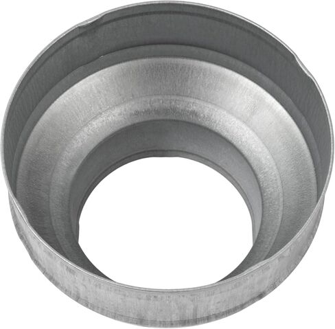 مخفض مجاري دائرية من الفولاذ المجلفن مقاس 6 بوصة إلى 4 بوصة - مخفض زيادة تركيب الأنابيب - محول تحويل قناة الصرف والنفايات والتهوية - أداة توصيل لتقليل الأنبوب المعدني in Kuwait