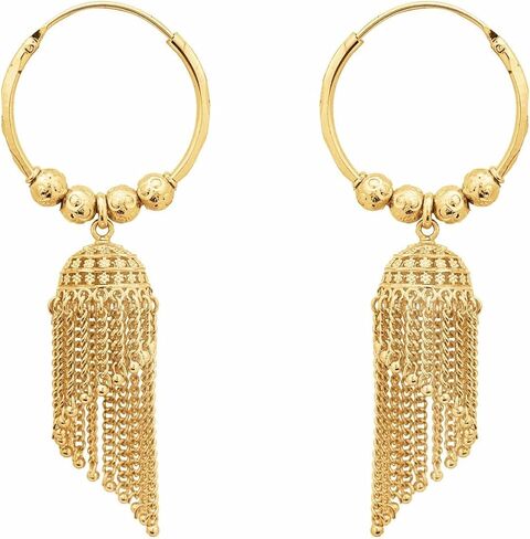 Efulgenz Gold Tone Indian Hoop Earrings Hoop Jhumka Earrings for Women Traditional Bridal Wedding Bollywood Jewelry Jhumka Jhumki Dangle Earrings Set Indian Jhumkas for Women in Kuwait