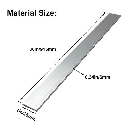 36" Long 1/4" X 2" Square Aluminum Flat BAR .6061 Aluminium, 6mm X 50mm X 915mm Aluminum Flat Plate, T6511 Solid New Mill Stock (2 Pack) in Kuwait