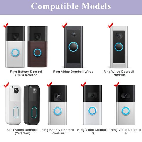 أداة مفتاح بديلة لجرس الباب ومسامير محول طاقة جرس الباب متوافقة مع Blink Video Doorbell الجيل الثاني، Ring Video Doorbell 2024 Battery، 3/3 Plus، 4/4 Pro، مجموعات من 6 براغي ودبوس إزالة الإصدار in Saudi Arabia