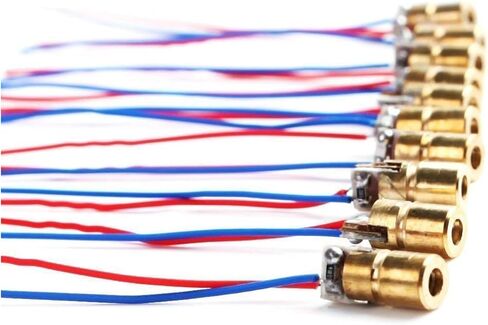 20 Pieces 5V 650nm 5mW Red Dot Laser Head Red Laser Diode with Leads, 6mm Outer Diameter in Saudi Arabia