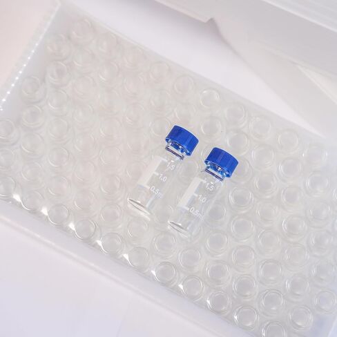 2ml Autosampler Vials, HPLC GC Vials Laboratory use,Clear, 9-425 Screw neck with PTFE/Silicone Septa, Writing Area and Graduations, 100-Pack in Saudi Arabia