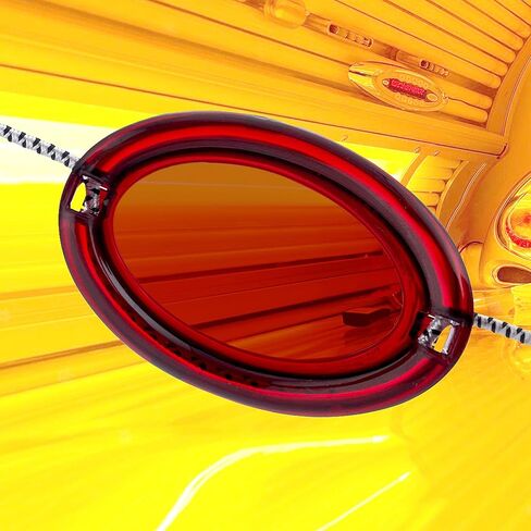 Tanning Glasses, Flexible Tanning Goggles Eye Shields, UV Eye Protection Sunglasses for Tanning in the Solarium, Individual Tanning Sun Bed Goggles, The Shades, Elastic Band, Red in Saudi Arabia